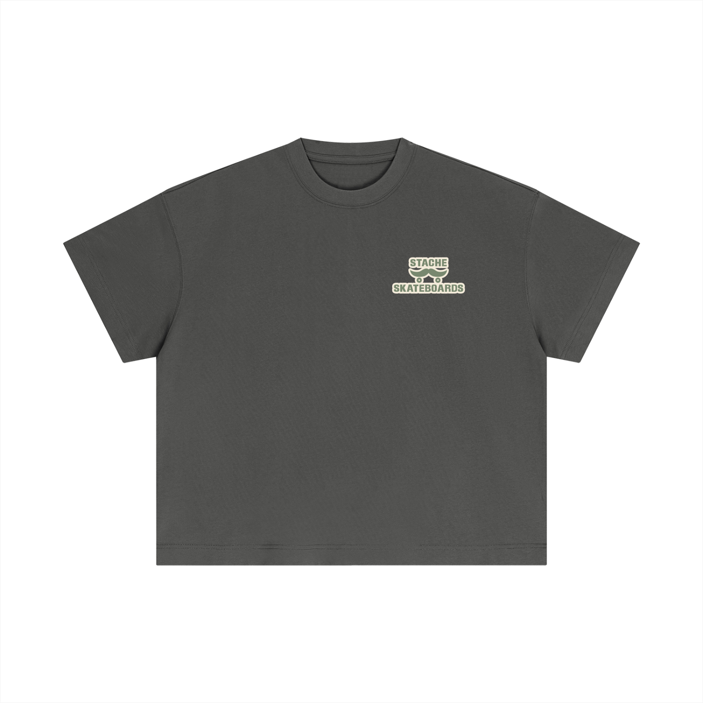 Stache Skateboards "Mr. Stache Man" Essential Cotton Boxy T-Shirt