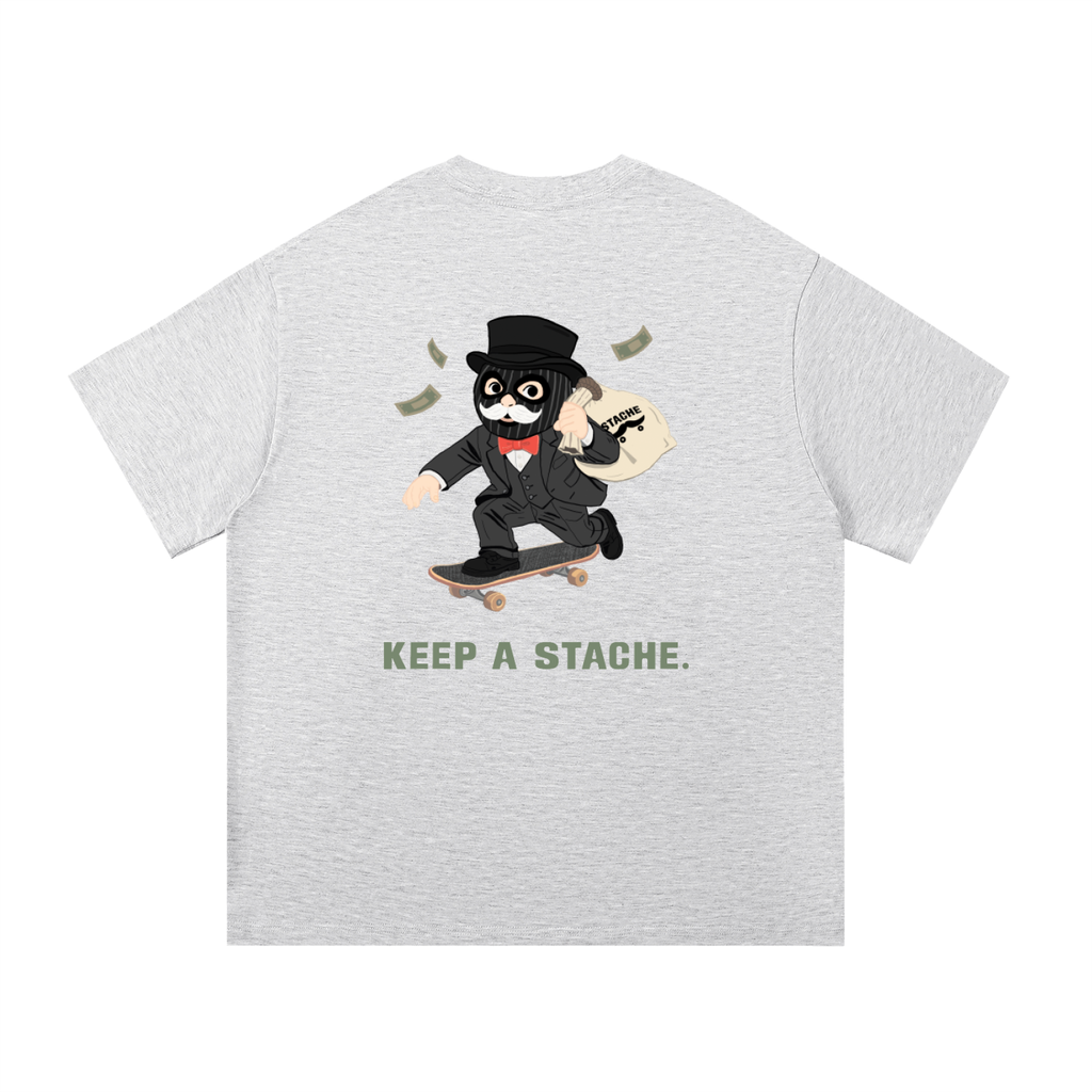 Stache Skateboards "Mr. Stache Man" Essential Cotton T-Shirt