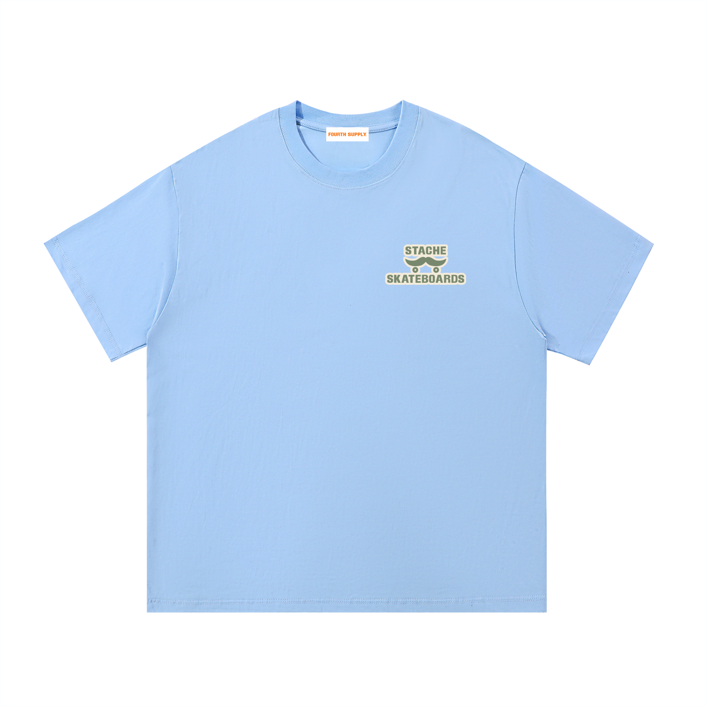 Stache Skateboards "Mr. Stache Man" Essential Cotton T-Shirt