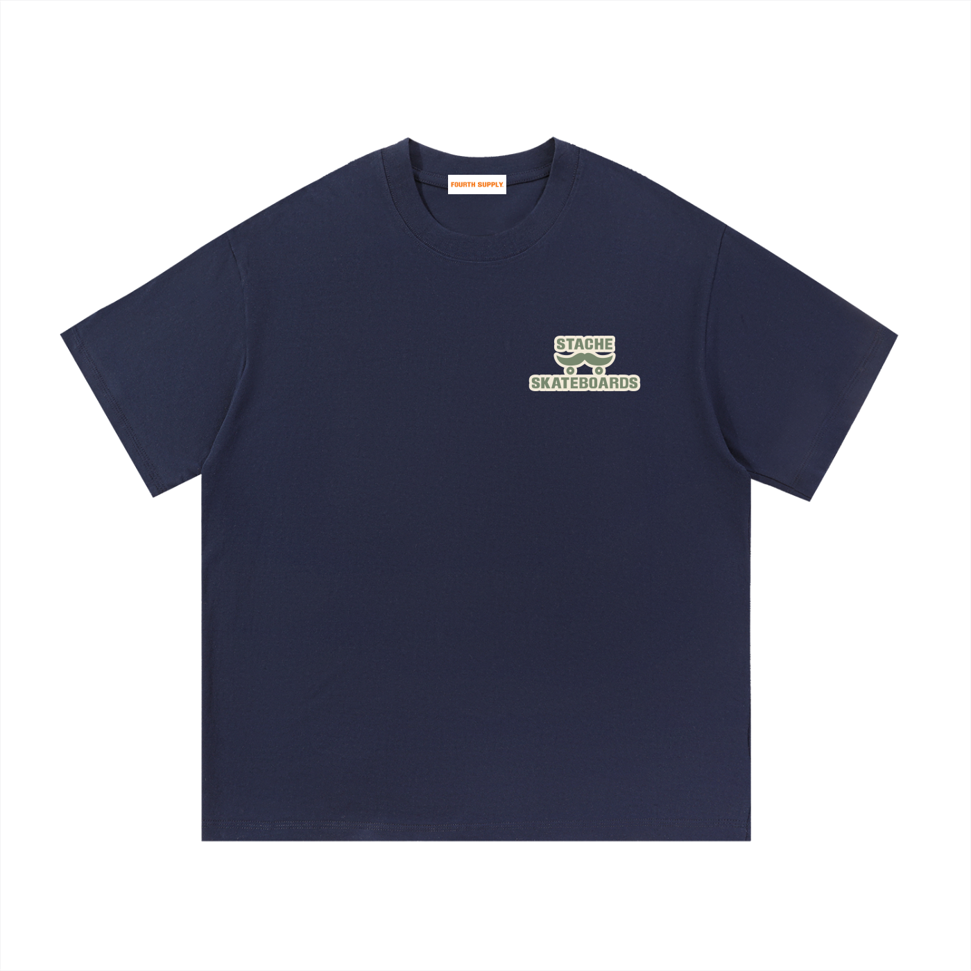 Stache Skateboards "Mr. Stache Man" Essential Cotton T-Shirt