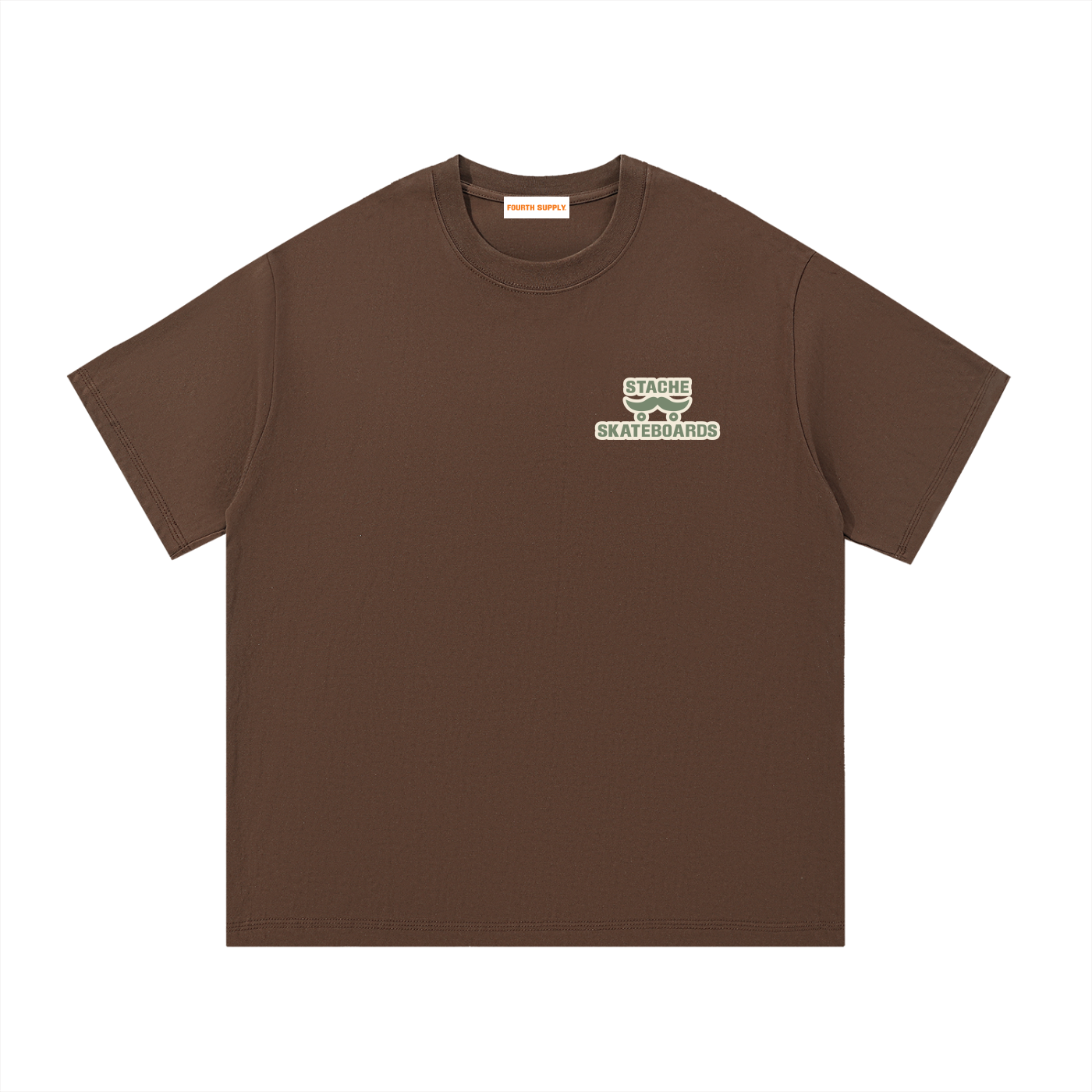 Stache Skateboards "Mr. Stache Man" Essential Cotton T-Shirt