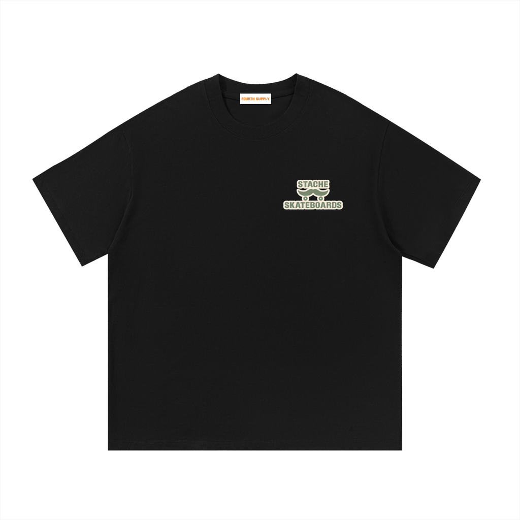 Stache Skateboards "Mr. Stache Man" Essential Cotton T-Shirt